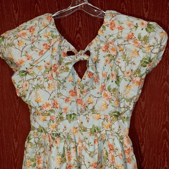 SOCIETY SOCIAL Croft & Barrow THE CHARLOTTE DRESS Maxi Floral Pockets Women's 12 - Picture 2 of 16